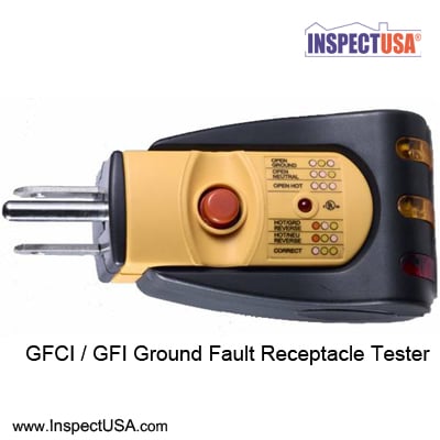 Receptacle Tester 110vAC Ground Fault GFCI/GFI (ECTGFI) 3 LEDs