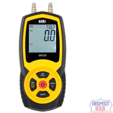 Digital Manometer 80" WC Dual Port (EM720) Ruggedized