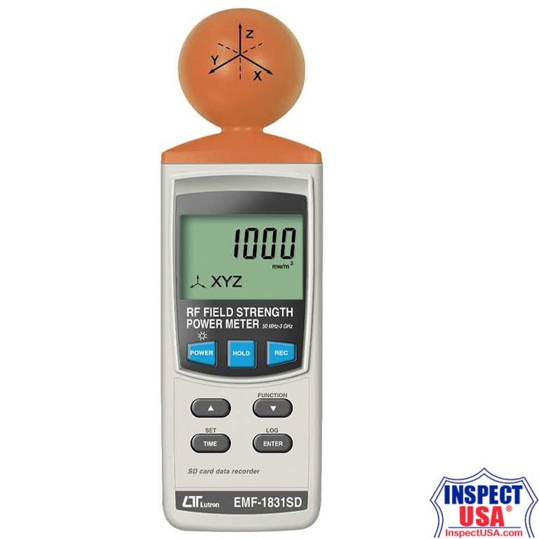 Radio Field Strength Power Meter (EMF-1831SD) Data Logging