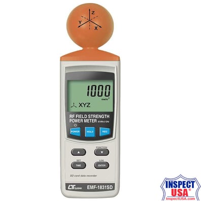 Radio Field Strength Power Meter (EMF-1831SD) Data Logging