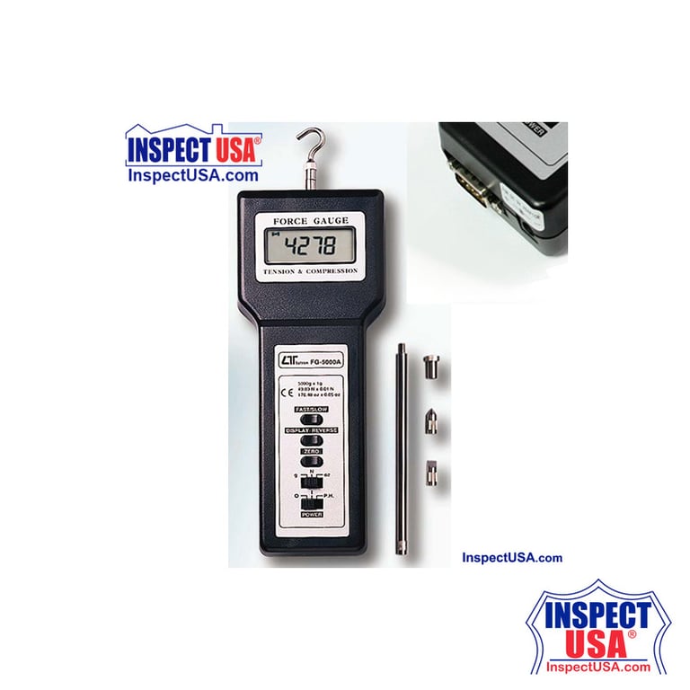 Force Gauge Tension & Compression 5Kg (FG-5000A-RS232) w/Case
