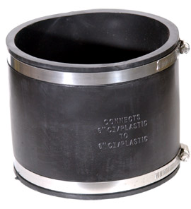 Flexible Coupling 6"x6" BLACK (79095) with SS Heavy Duty Clamps