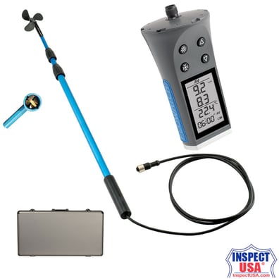 FloWatch Air & Water Speed Flow Meter (FW450-77) with Probes & Hard Case