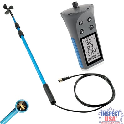 FloWatch Air & Water Speed Flow Meter Kit (FW450) with Probes & Case