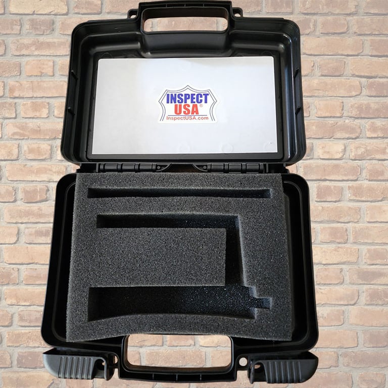 Black Hard ABS Instrument Case 9x6x4" (HC-9x6x4) with Padding