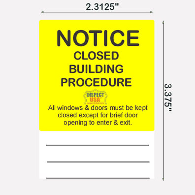 Radon Test Notice Labels (LABEL-RNTC) 8 Labels 3.4" x 2.3"