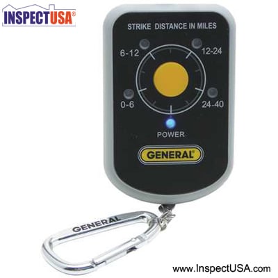 General Tools Personal Lightning Detector (LD7) 40 Mile Range