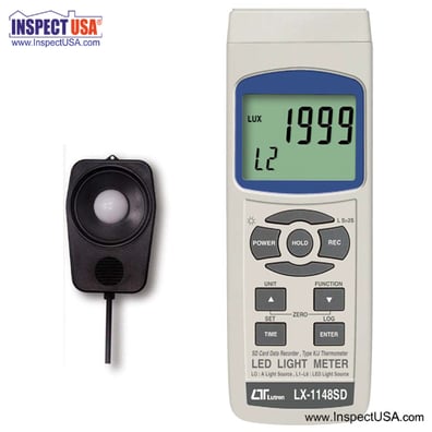 LED, LUX & FootCandles Light Meter (LX-1148SD) DataLogging