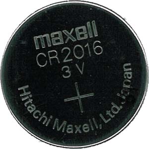 Button Cell Maxell 3 Volt Lithium Battery (CR2016) 1.6x20mm