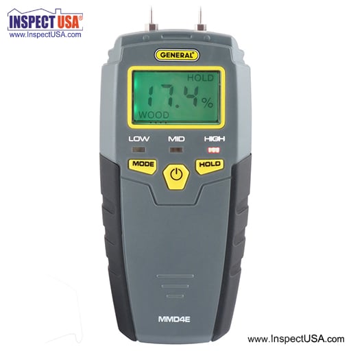 General Tools Digital Moisture Meter 5-50% (MMD4E) Pin Type