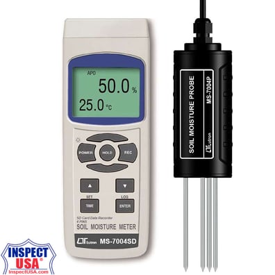 4-Pin Probe Soil Moisture Meter 0 to 100% (MS-7004SD) with Temp