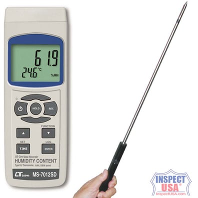 4-in-1 Moisture Content Meter to 95% RH (MS-7012SD) 15" Probe