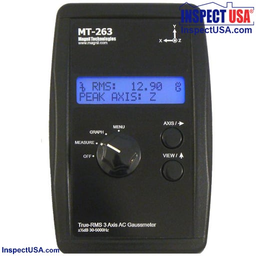 EMF Meter Digital True-RMS Triple Axis AC Gauss meter (MT263)