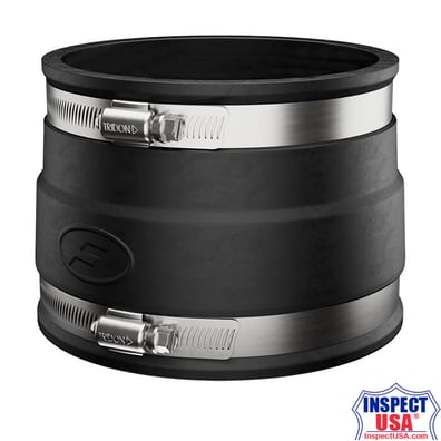 Flexible Coupling 6"x6.5" BLACK Fernco (P1070-66) Corrugated to PVC SCH40