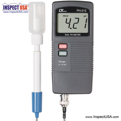 Digital Soil pH Meter 0-14 pH (PH-212HD) with HD Spear Tip Soil Probe