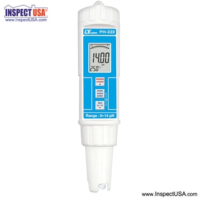 Lutron Pen-Type pH Meter Kit (PH-222) ATC with Calibration Standards