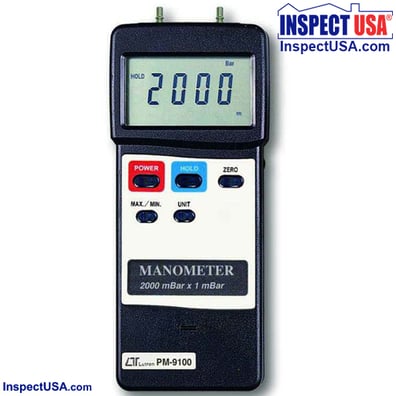 Manometer Digital 802" WC -29 to 29 psi (PM-9100) Heavy Duty