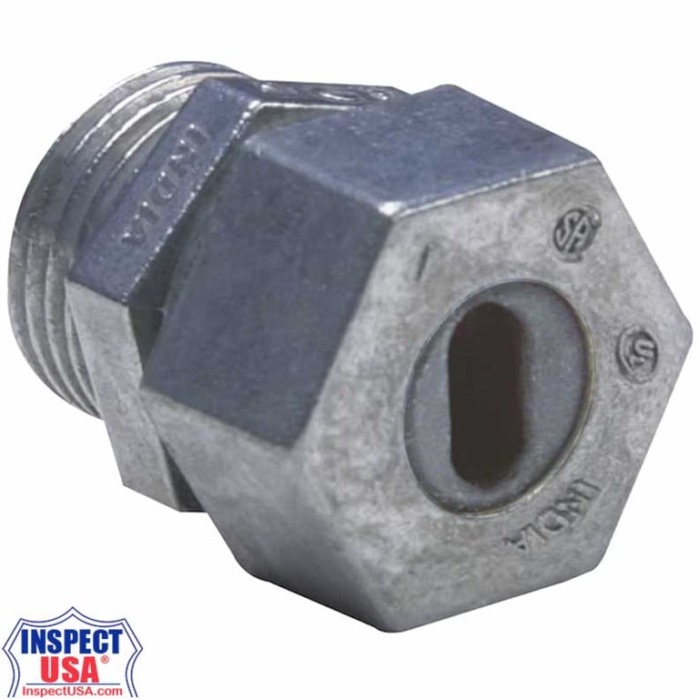 UF 3/4" Cable Connector Watertight (49093) Zinc Conduit Connector