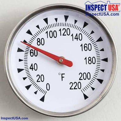 Thermometer 0 to 220°F (PT2020G-220) 20" Stainless Steel Shaft