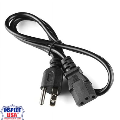 Power Cord 72" With Ground (PXT-101BK) 18 Gauge Black