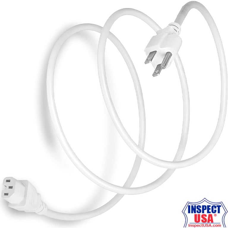 Power Cord 72" With Ground (PXT-101WH) 18 Gauge White