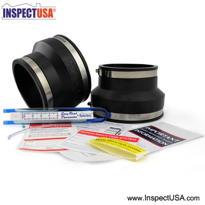 Flex Radon System Install Kit 4x6 BLACK (28068) with Manometer
