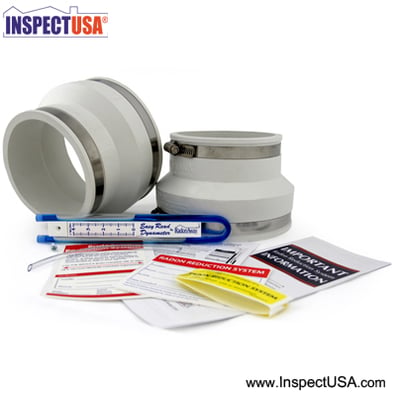Flex Radon System Install Kit 4x6 WHITE (28069) with Manometer