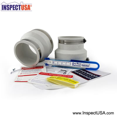 Flex Radon System Install Kit 3x4 WHITE (28151) with Manometer
