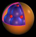 Radon gas 222 atom