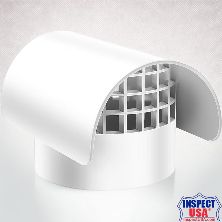 Roof & Wall Vent Cap 4" PVC White (RCW4) Fits SCH40 Pipe