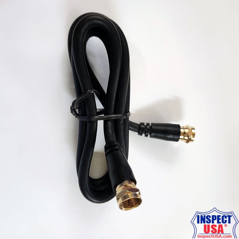 RG59 3' Patch Cable (RG59U-301M) Gold Connector 3' Black