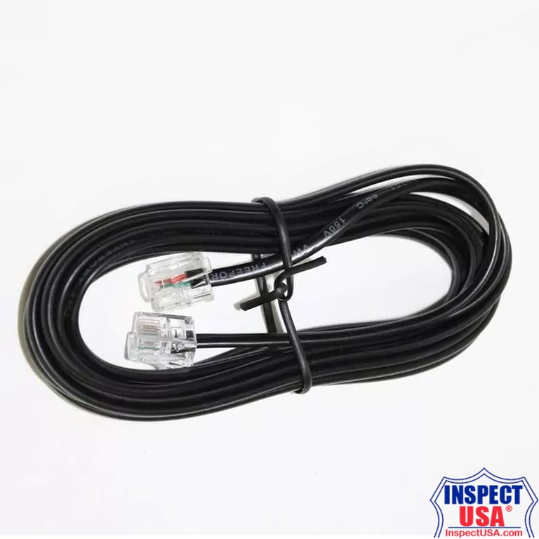 RJ11 2pin Conductor Interconnect Cable (RJ11-2B10) Male-Male 10'