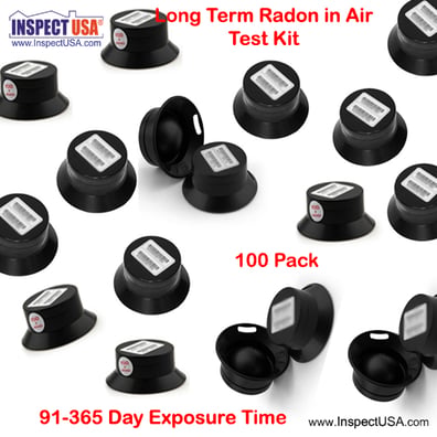 Radon Test Alpha Track Long Term 91-365, Days (rn-AT-100) 100 pack