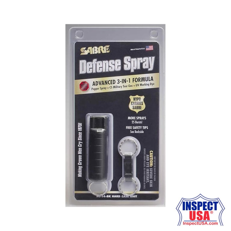 Sabre 3-In-1 Pepper Spray With Plastic Case
