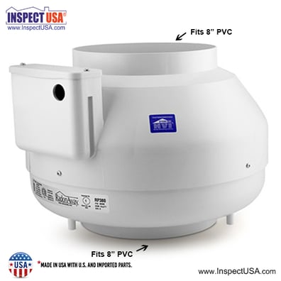 RadonAway Pro-Series 8" Radon Mitigation Fan (RP380) 531 CFM