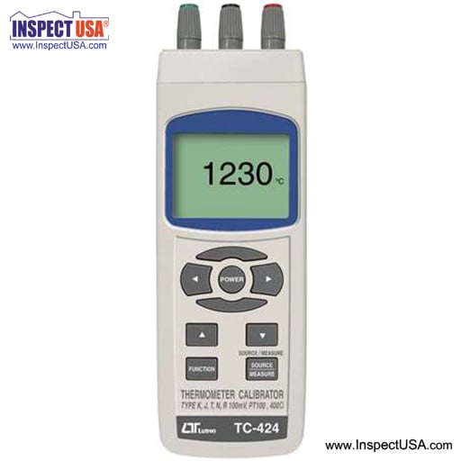 Lutron Thermometer Calibrator (TC-424) with Dual Type-K Coupler Cable