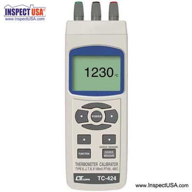 Lutron Thermometer Calibrator (TC-424) with Dual Type-K Coupler Cable