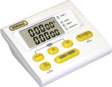 Dual Display Timer, Stopwatch & Clock (Ti896) with Audible Alarm