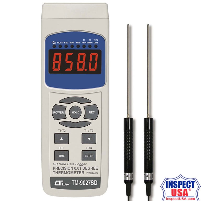 Lutron 2 Channel Precision Thermometer (TM-9027SD) Datalogger