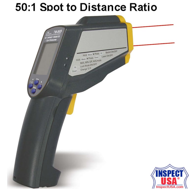 Lutron Infrared Thermometer -76 to 1832°F 50:1 (TM-969) with Dual Laser