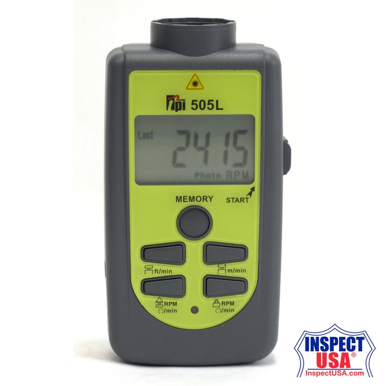 TPI Digital Laser/Contact Hand Tachometer (TP-505L)