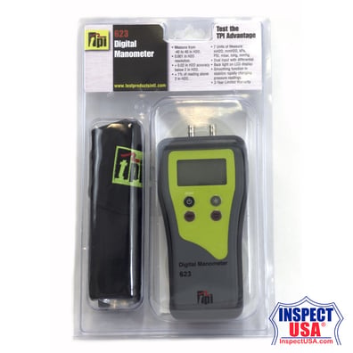 TPI Dual Input High Resolution Digital Manometer (TP-623)
