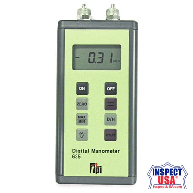 TPI Dual Input Differential Manometer (TP-635)