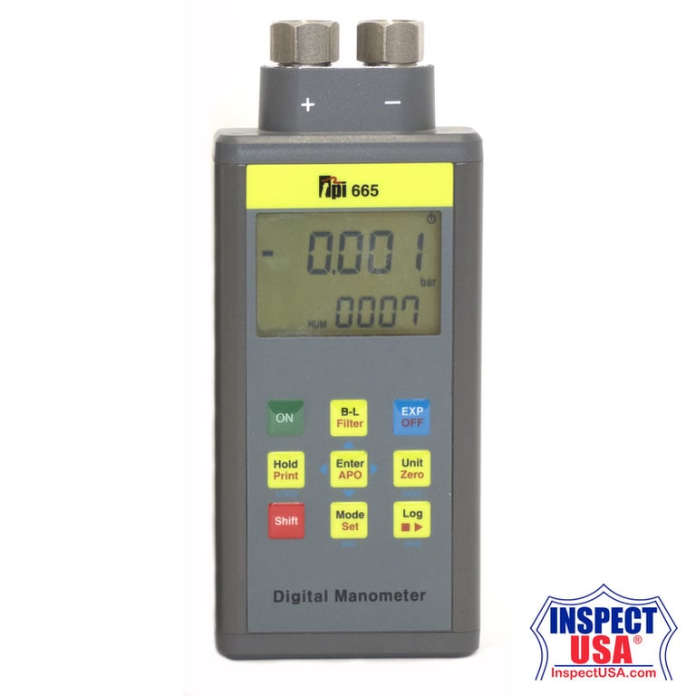 TPI Dual Input Differential Manometer (TP-665)