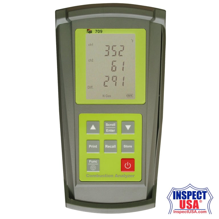 TPI Combustion Efficiency Analyzer with Differential Manometer (TP-709)