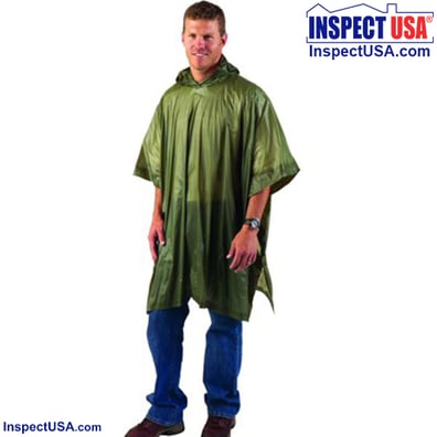Vinyl Poncho Green Full Cut Heavy 10mil (TX-32700) 80" x 50"