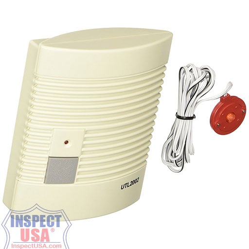 Flood Alarm Battery Operated (UTL2002) White with Remote Sensor