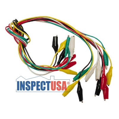 Multi-Colored 21" Test Leads 24 Gauge (AJW1) 10 Leads with Clips