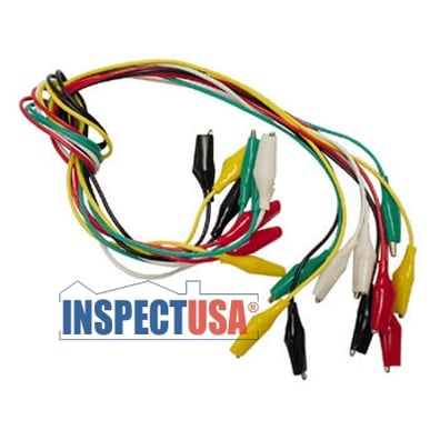 Multi-Colored 21" Test Leads 24 Gauge (AJW1) 10 Leads with Clips