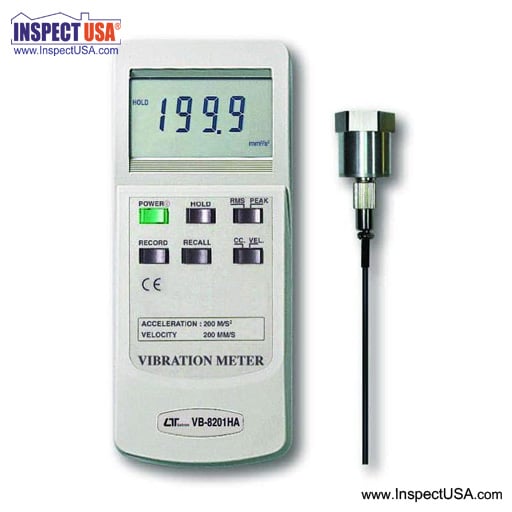 Lutron 200mm per Second Vibration Meter (VB-8201HA) with Probe & Case